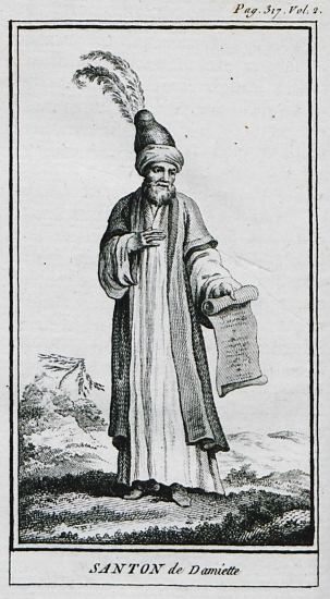 Μουσουλμάνος ιεροδιδάσκαλος (μαραμπού) απο τη Δαμιέττη.