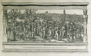 Οθωμανικός (μουσουλμανικός) γάμος: Σκηνή από την παράδοση της νύφης.