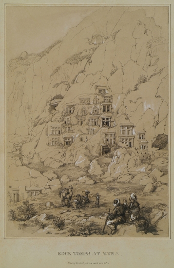 Λυκιακοί λαξευτοί τάφοι στα Μύρα της Μικράς Ασίας.