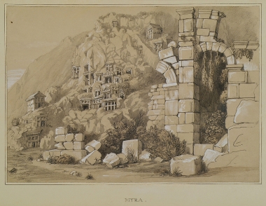 Λυκιακοί λαξευτοί τάφοι στα Μύρα της Μικράς Ασίας.