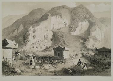 Άποψη του Τάφου των Αρπυιών στην Ξάνθο της Μικράς Ασίας.