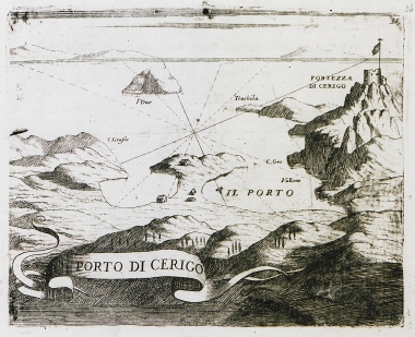 Χάρτης του λιμανιού των Κυθήρων (Καψάλι).