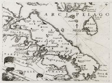 Χάρτης της Εύβοιας.