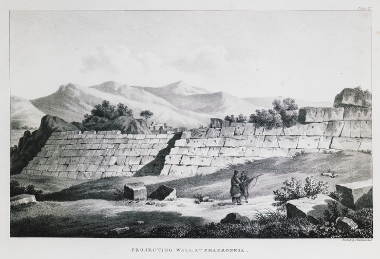 Αρχαία τοιχοδομή στην ακρόπολη του Πανοπέα (ακρόπολη της Χαιρώνειας).