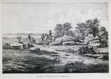 Ερείπια κίονα δωρικού ρυθμού στον Θορικό.