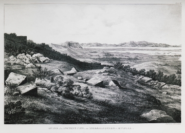 Τα ερείπια της οχύρωσης της Νέας Πλευρώνας, γνωστά και ως κάστρο της κυρά-Ρήνης.