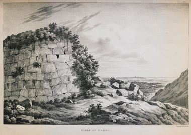 Ερείπια των τειχών της αρχαίας πόλης Νόρμπα στην Ιταλία.