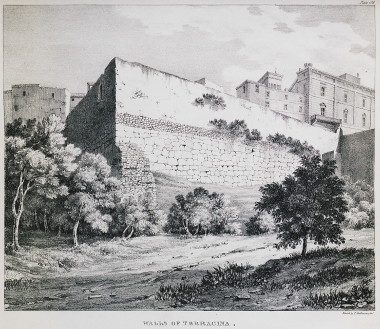 Άποψη των τειχών της Τερατσίνα στην Ιταλία.