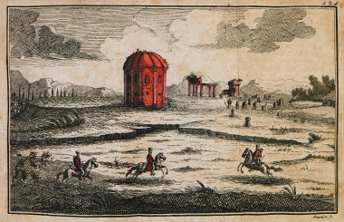 Ταφικά μνημεία, πιθανότατα των μεγάλων Χάνων των Τατάρων, τα οποία είδε ο συγγραφέας γύρω από την περιοχή του Μπαχτσέσαράϊ στην Κριμαία.