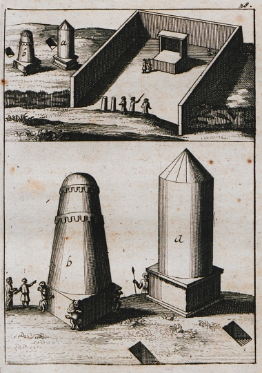 Τα φοινικικά ταφικά μνημεία που είναι γνωστά ως αλ-Μαγαζίλ, στην είσοδο ταφικού συγκροτήματος της νεκρόπολης του Αμρίτ στη Συρία.