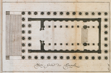 Κάτοψη του Ναού του Βάκχου (ή Μικρού Ναού) στο Μπάαλμπεκ του Λιβάνου.