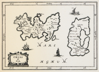 Χάρτης της Χίου και της Κέας.