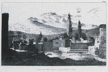 Το χωριό Μελιδόνι με το όρος Ίδη, στην Κρήτη.