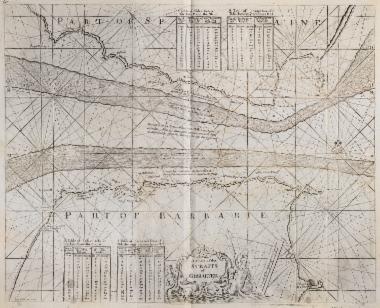 Ναυτικός χάρτης των Στενών του Γιβραλτάρ.