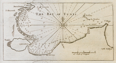 Χάρτης του αγκυροβολίου της Τύνιδας στην Τυνησία.
