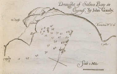 Χάρτης του κόλπου της Λάρνακας.