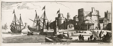 Άποψη του Αδραμυτίου στη Μικρά Ασία. Πιθανότατα πρόκειται για φανταστική απεικόνιση.