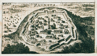 Άποψη του κάστρου της Ζαρνάτας στη Μάνη.