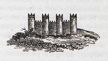 Σχέδιο κάστρου της περιοχής της Μαύρης Θάλασσας. Ο συγγραφέας υποστηρίζει ότι είδε το συγκεκριμένο σχέδιο στον οπισθότυπο ελληνικού νομίσματος της περιοχής.