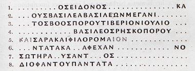 Ελληνική επιγραφή από τη χερσόνησο της Κριμαίας.