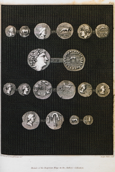 Νομίσματα του βασιλείου του Κιμμερίου Βοσπόρου (νότιες και ανατολικές ακτές της Αζοφικής Θάλασσας) στην κατοχή του συγγραφέα.