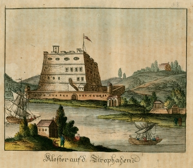 Άποψη της Μονής της Μεταμόρφωσης του Σωτήρος στις Στροφάδες.