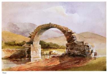 Πέτρινη αψιδωτή γέφυρα του Ενετικού κάστρου στη Χώρα της Άνδρου.