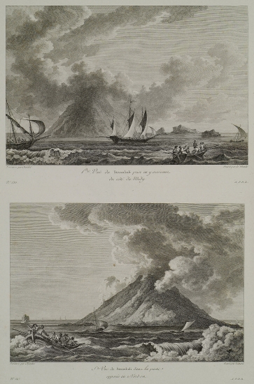 Άποψη του νησιού και του ηφαιστείου Στρόμπολι.