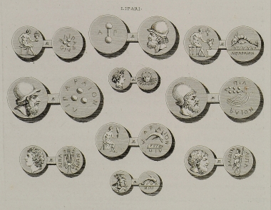 Αρχαία νομίσματα του Λίπαρι.