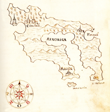 Χάρτης της Μενόρκα.