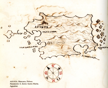 Χάρτης της νήσου Λάστοβο στην Κροατία.