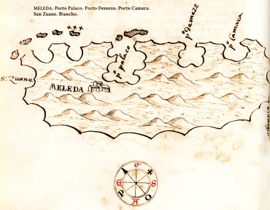 Χάρτης του Μλιέτ στην Κροατία.