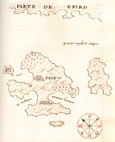 Χάρτης των Παξών.