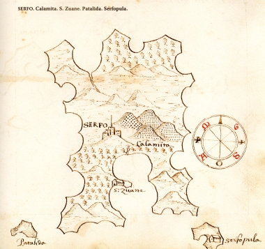 Χάρτης της Σερίφου.