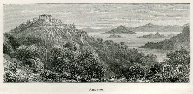 Ο Ναός του Ποσειδώνα στο Σούνιο.