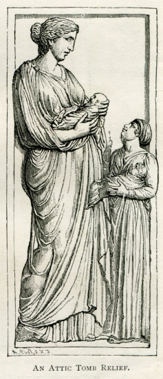 Επιτύμβια στήλη από την Αττική.