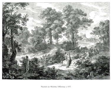 Η συνάντηση της Ναυσικάς με τον Οδυσσέα (Οδύσσεια, η, 127).