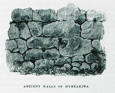 Τμήμα τείχους της αρχαίας Υρτάκινας, στα Χανιά.
