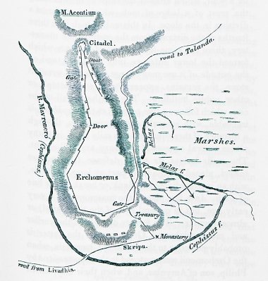 Κάτοψη της Ακρόπολης του Ορχομενού.