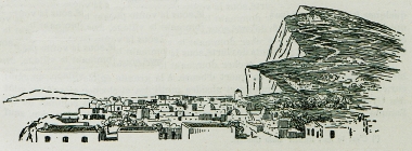 Άποψη της Χώρας της Φολεγάνδρου. Στο βάθος δεξιά ο ναός της Κοιμήσης της Θεοτόκου (Παναγιά).