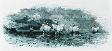 Φανταστική απεικόνιση: Πλοία στα ανοιχτά του Σουνίου.