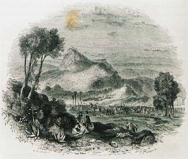Φανταστική απεικόνιση της μάχης της Χαιρώνειας (338 π.Χ.).
