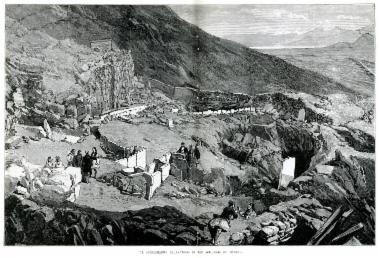 Οι ανασκαφές του Ερρίκου Σλήμαν στην Ακρόπολη των Μυκηνών.