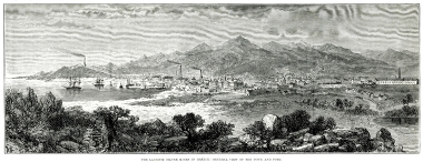 Πανοραμική άποψη των μεταλλείων του Λαυρίου.