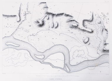 Τοπογραφικός χάρτης της αρχαίας Ολυμπίας.