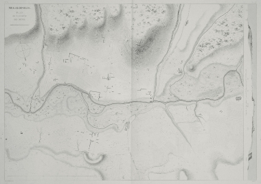 Τοπογραφικός χάρτης της αρχαίας Μεγαλόπολης.