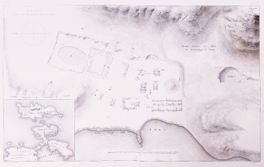 Τοπογραφικός χάρτης του αρχαιολογικού χώρου της Δήλου.
