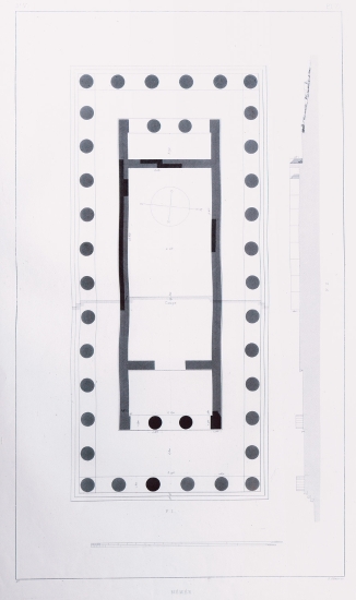 Κάτοψη του ναού του Δία στη Νεμέα.