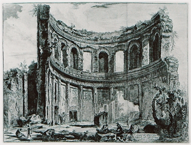 Ο ναός του Απόλλωνα στον χώρο της Ακαδημίας της έπαυλης του Αδριανού, στο Τίβολι.