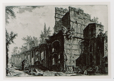 Ερείπια του στρατώνα των πραιτωριανών στην έπαυλη του Αδριανού στο Τίβολι.